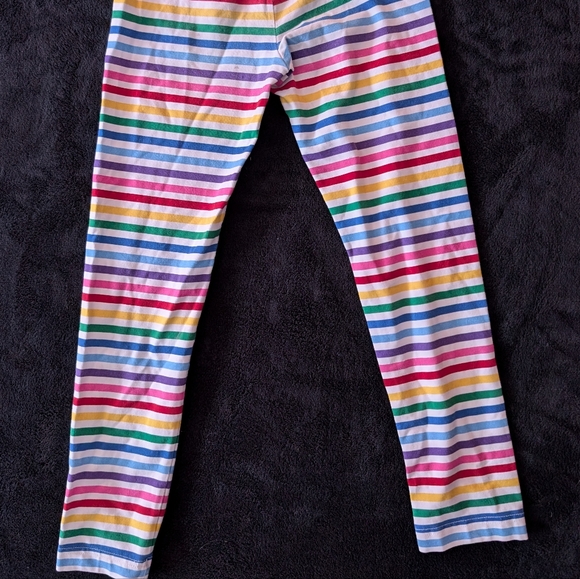 Hanna Andersson Girls Colorful Rainbow Stripe Print Stretch Leggings - Picture 5 of 10